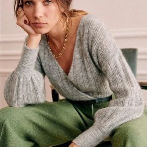 Sezane Pull Cristina Gray Sweater